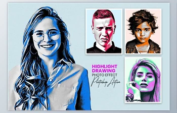 Download Highlight <span class='badge badge-warning'>Drawing</span> Photoshop Action