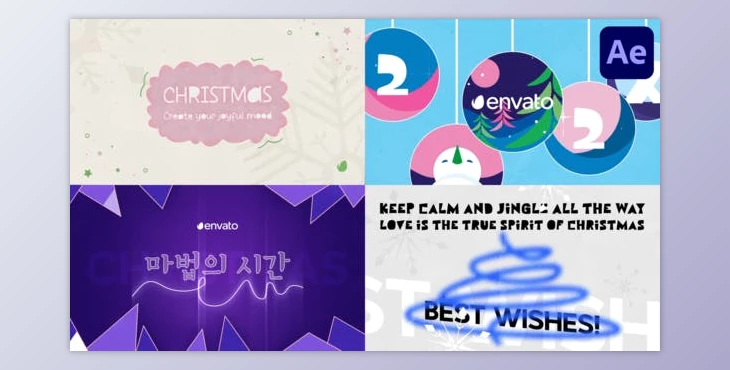 Download Christmas Typography for After Effects (Videohive 49981220) - AE Project