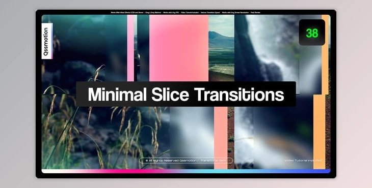 Download Minimal Slice Transitions (Videohive 49924946) - AE Project