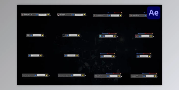 Download Social Media Subscribe Buttons for After Effects (Videohive 50053682) - AE Project