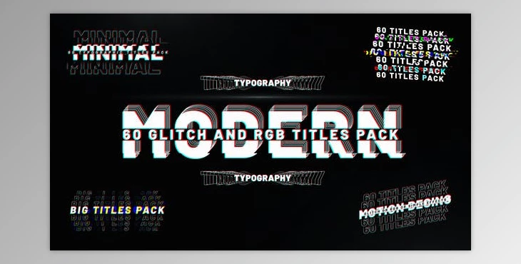Download Kinetic Glitch Titles | Big Pack (Videohive 50064463) - AE Project