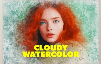 Download Cloudy <span class='badge badge-warning'>Watercolor</span> Photoshop Effect