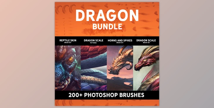 Download Dragon Bundle – 200+ Photoshop Brushes