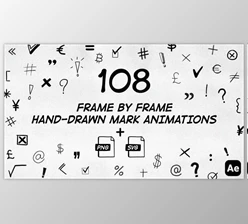 Download 108 Frame By Frame Animated Marks Pack (Videohive 50034230) - AE Project