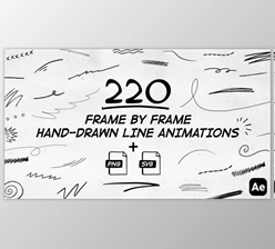 Download 220 Frame By Frame Animated Lines (Videohive 50034074) - AE Project
