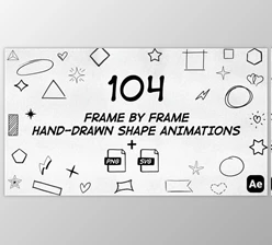 Download 104 Frame By Frame Animated Shapes Pack (Videohive 50034158) - AE Project