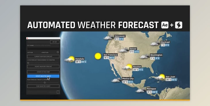 Download Automated WEATHER Forecast – WORLD Weather (Videohive 49477134) - AE Project