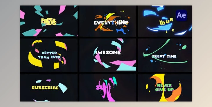 Download Colorful Paper Sheets Titles [After Effects] (Videohive 50092863) - AE Project