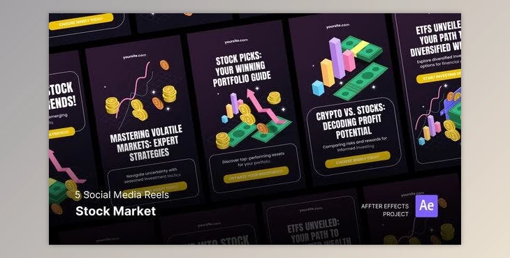 Download Social Media Reels – Stock Market After Effects Template (Videohive 50082551) - AE Project