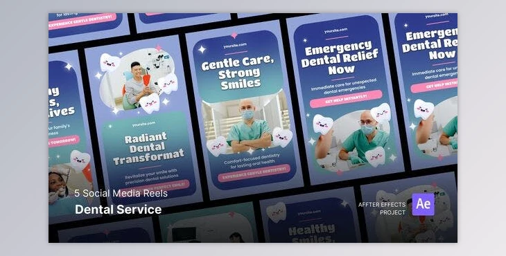 Download Social Media Reels – Dental Service After Effects Template (Videohive 50070965) - AE Project