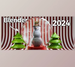 Download Learn Modeling in Blender 4: Create Realistic Holiday Terrarium