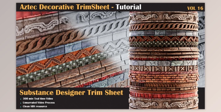 Download Artstation – Aztec Trim Sheet Tutorial – VOL 16