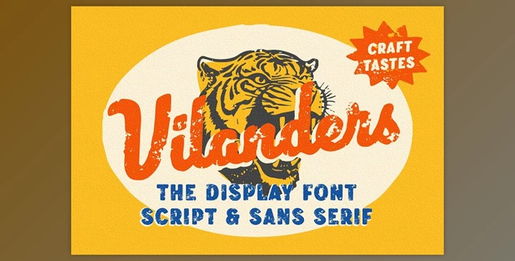 Download Vilanders - Vintage Stamp Font - CreativeMarket 91581354