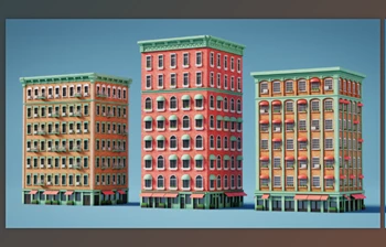 Download Procedural buildings with Geometry Nodes – <span class='badge badge-warning'>Blender</span>