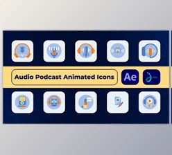 Download Audio Podcast Animated Icons (Videohive 50113339) - AE Project