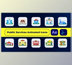 Download Public Services Animated Icons (Videohive 49998984) - AE Project