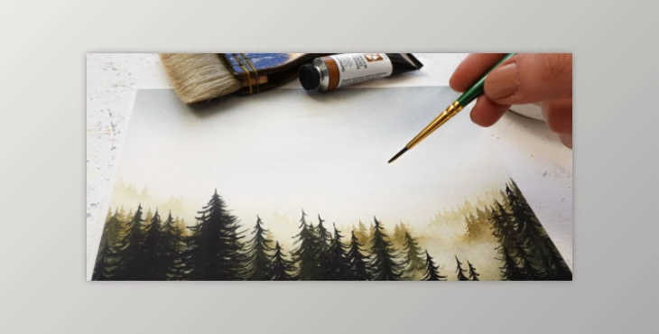 Download Misty Forest Landscapes in Watercolor Painting: A Beginner’s Guide