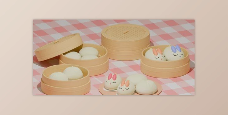 Download Blender : Chinese Buns by Kornwanast