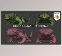 Download Blender – Retopology reference – Lizard creature