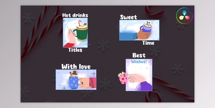 Download Christmas Hot Drinks Titles for DaVinci Resolve (Videohive 50004804)