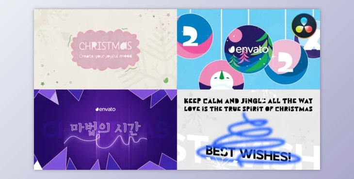 Download Christmas Typography for DaVinci Resolve (Videohive 50053799)