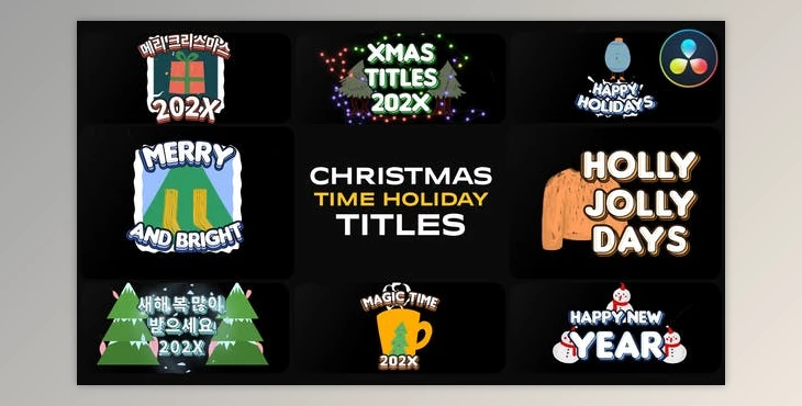 Download Christmas Time Holiday Titles | DaVinci Resolve (Videohive 49982270)