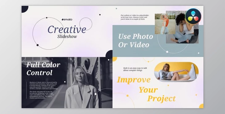 Download Stylish Creative Slideshow for DaVinci Resolve (Videohive 49995528)