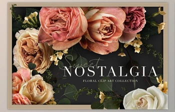 Download Creativemarket – Nostalgia <span class='badge badge-warning'>Rose</span> Floral Clip Art