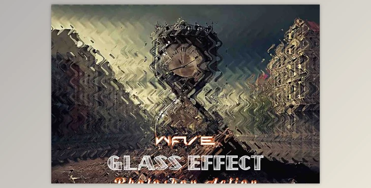 Download Creativemarket – Wave Glass Effect Photoshop Action
