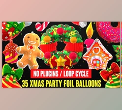 Download Foil Balloons - Xmas Party Collection (Videohive 25226176) - AE Project