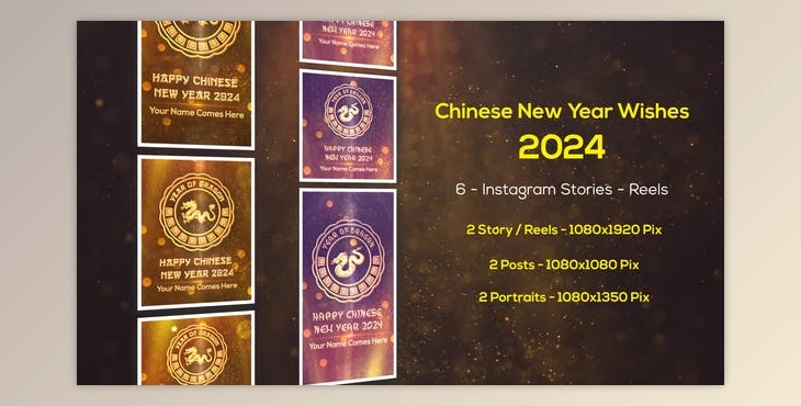 Download Chinese New Year Greetings 2024 - Instagram Stories (Videohive 50180727) - AE Project