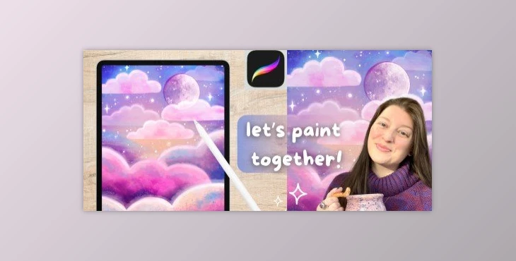 Download Painting In Procreate – Paint A Dreamy Cloudscape – Brushes, Color Palette, + Canvas Included