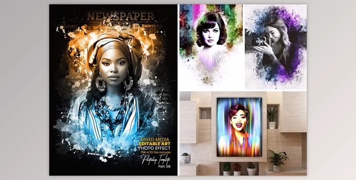 Download Creative Mixed Art Photo Effect 88206611