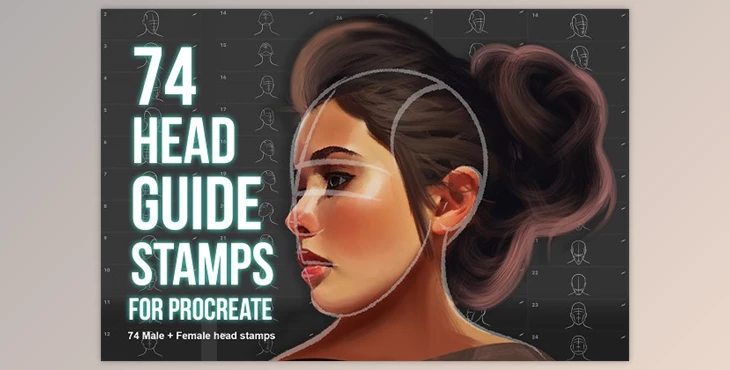 دانلود Head Guide Stamps for Procreate 88132901