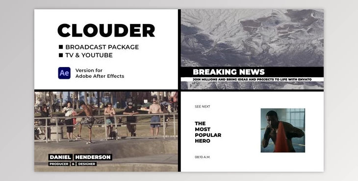 Download Clouder - Broadcast Package (Videohive 24734483) - AE Project