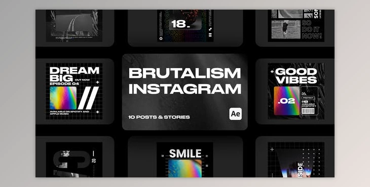 Download Brutalism Style Instagram Posts & Stories for After Effects (Videohive 50222476) - AE Project
