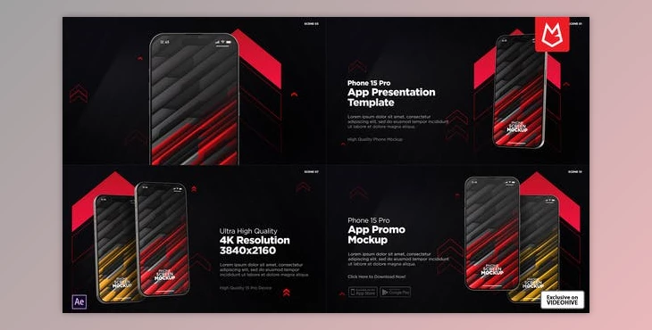 Download App Promo Phone 15 Pro | Mockup (Videohive 50192676) - AE Project