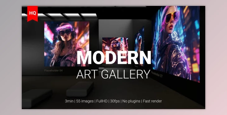 Download Modern Art Museum Gallery NFT AI Traditional Art Exhibition (Videohive 49948346) - AE Project