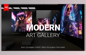 Download Modern Art Museum Gallery NFT AI Traditional Art Exhibition (Videohive 49948346) - AE Project
