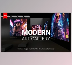 Download Modern Art Museum Gallery NFT AI Traditional Art Exhibition (Videohive 49948346) - AE Project