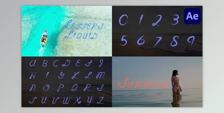 Download Liquid Letters for After Effects (Videohive 50252674) - AE Project