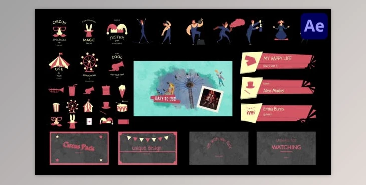 Download Circus Big Pack for After Effects (Videohive 50221111) - AE Project