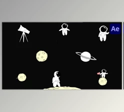 Download Cartoon Space Animations for After Effects (Videohive 50237117) - AE Project