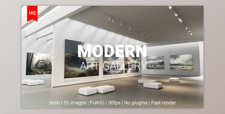 Download Modern Art Museum Gallery NFT AI Traditional Art Exhibition (Videohive 42550449) - AE Project