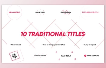 Download 10 Traditional <span class='badge badge-warning'>Titles</span> | After Effects (<span class='badge badge-warning'>Videohive</span> 50235418) - AE Project
