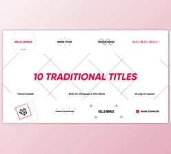Download 10 Traditional Titles | After Effects (Videohive 50235418) - AE Project