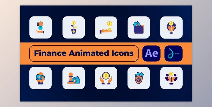 Download Finance Animated Icons (Videohive 50238795) - AE Project