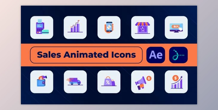 Download Sales Animated Icons (Videohive 50113111) - AE Project
