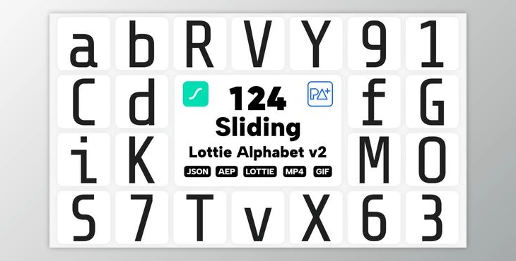 Download Sliding Lottie Alphabet V2 (Videohive 50108693) - AE Project