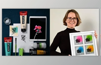 Download Blooms and Blends: Floral Art with Acrylic Paint and <span class='badge badge-warning'>Image</span> Transfer